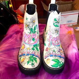 Size 8 Hand Painted hippy Boots
